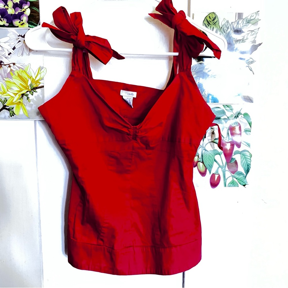 Odille summer cute cotton red top size 4